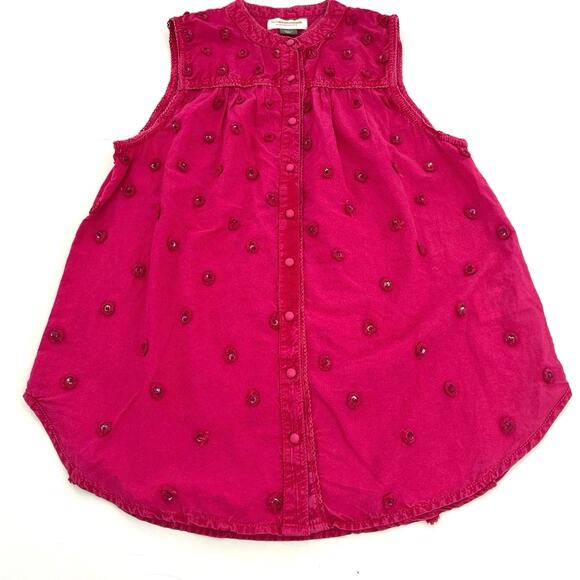 Anthropologie Pilcro and the Letterpress women’s sleeveless button front blouse - Picture 2 of 10